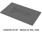 Plan vasque lavabo sur mesure : L 60 à 201 x P 40 à 51 cm, finition lisse mate, 10 couleurs au choix, Anti bactérien, résine Akrytan® teinté dans la masse, Livraison Offerte.